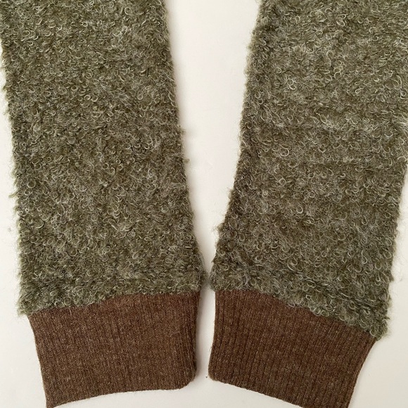 Mystree Open Front Boucle Boho Sweater Cardigan hoodie Crochet detail Women’s M - Picture 10 of 14